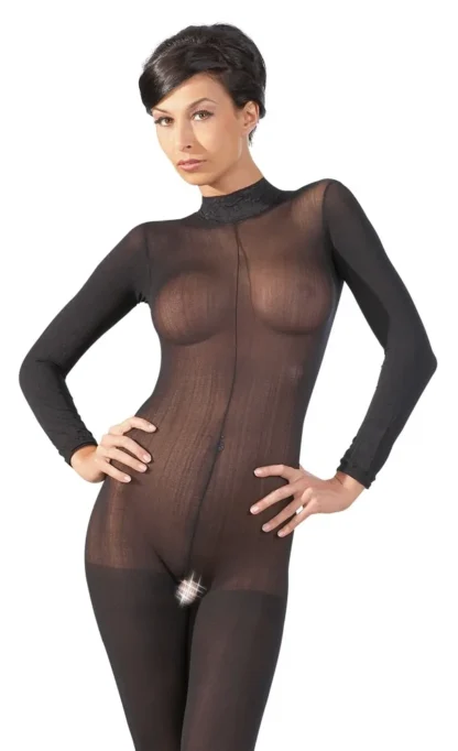 NO:XQSE Catsuit s dlhým rukávom, otvorený rozkrok