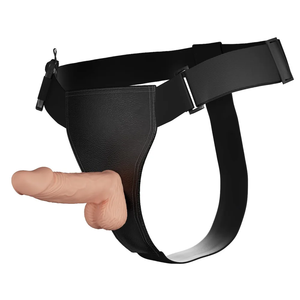 Strap-on vibrátor Ultra Passionate Harness (9" žilnatý) – Obrázok 2