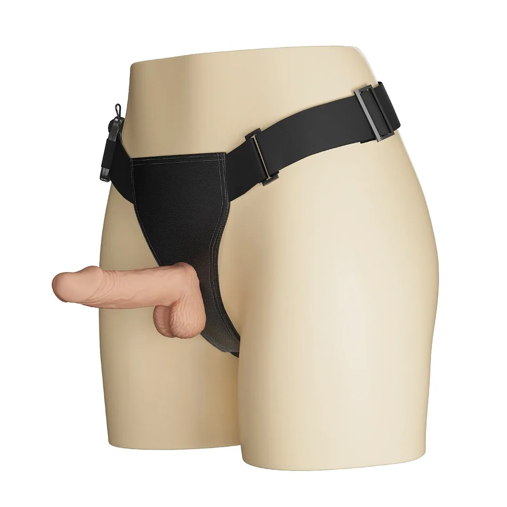 Strap-on vibrátor Ultra Passionate Harness (9" žilnatý) – Obrázok 8