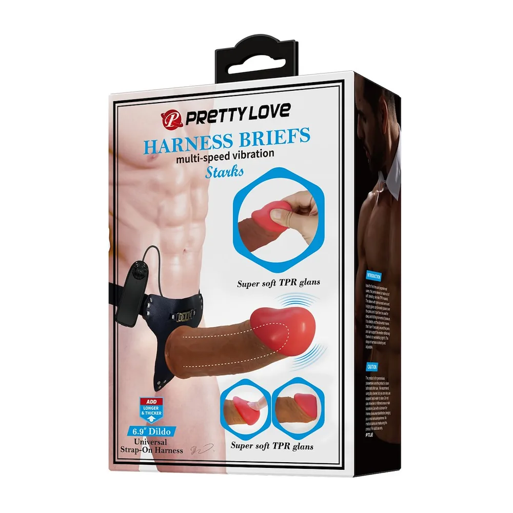 Vibračný strap-on Pretty Love Harness Briefs