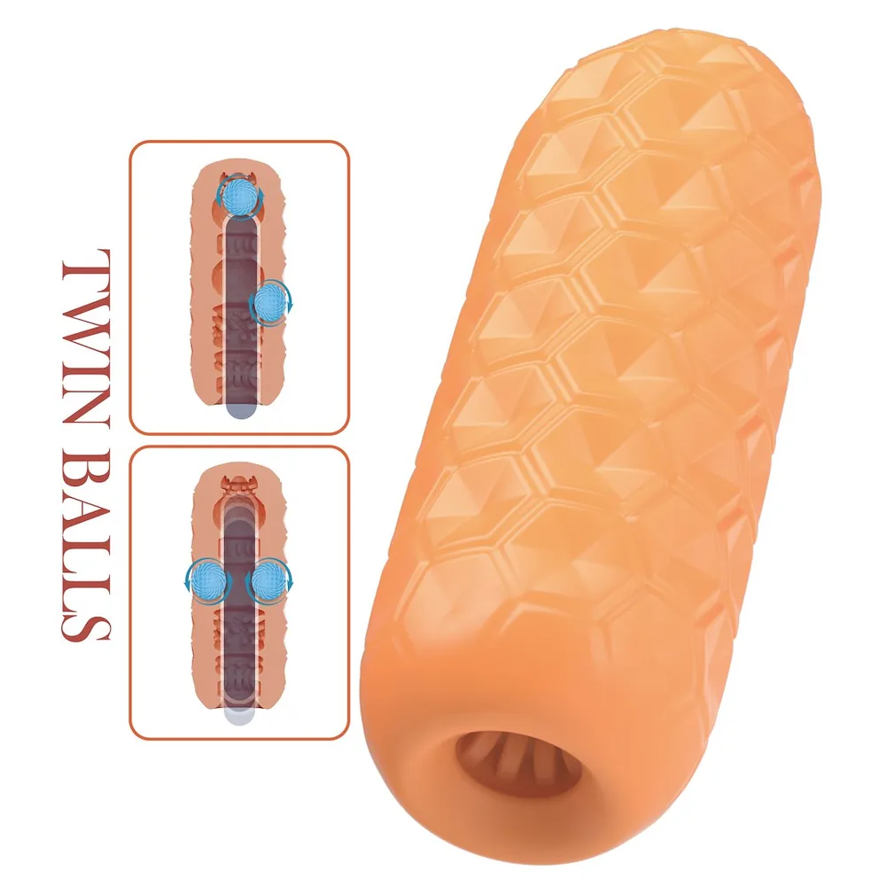 Masturbátor Pretty Love Twin (s guličkami) – Obrázok 2