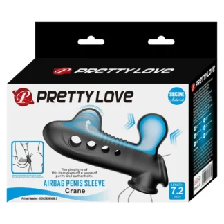 Pretty Love Airbag – nafukovací návlek na penis, čierny