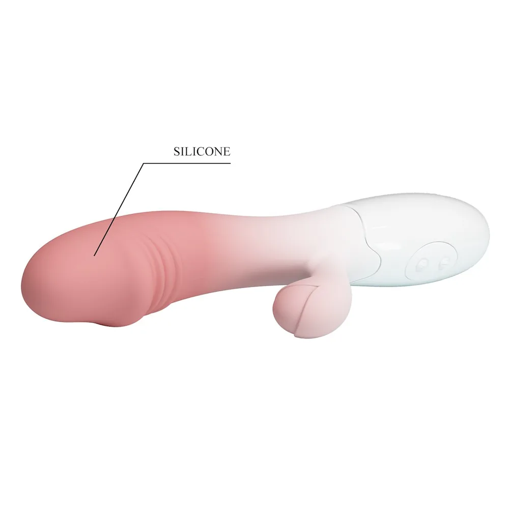 Vibrátor Pretty Love Snappy – králiček, bielo-ružový – Obrázok 7