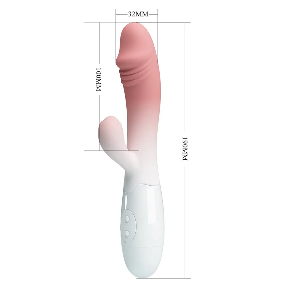 Vibrátor Pretty Love Snappy – králiček, bielo-ružový – Obrázok 9