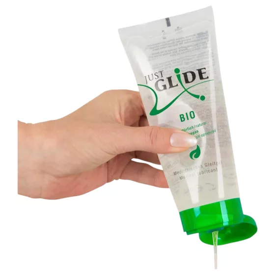Just Glide Bio - vegánsky lubrikačný gél na vodnej báze (50 ml) - 200ml – Obrázok 3