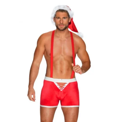 Obsessive Mr Claus - pánsky vianočný komplet (červený)