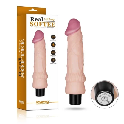Vibračné dildo Real Softee (20 cm)