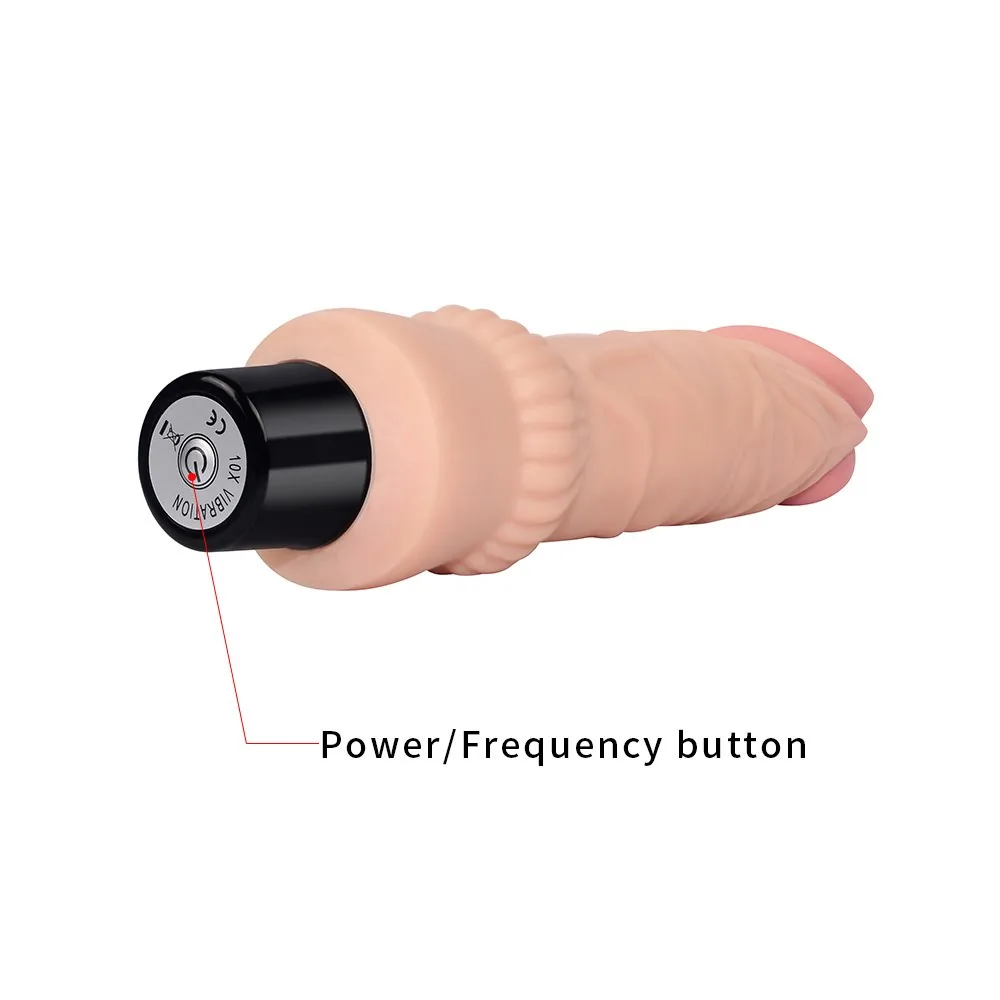 Vibračné dildo Real Softee (20 cm) – Obrázok 3