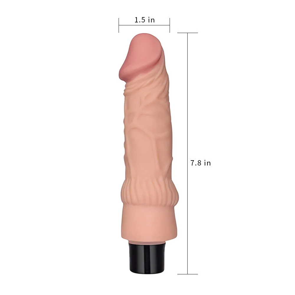 Vibračné dildo Real Softee (20 cm) – Obrázok 4