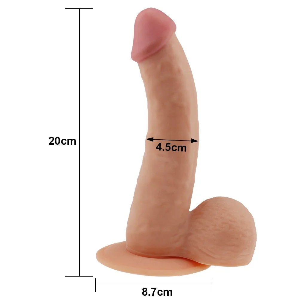Realistické dildo The Ultra Soft Dude 8,8 palca – Obrázok 2