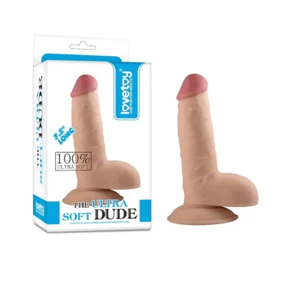 Realistické dildo The Ultra Soft Dude 7,5 palca