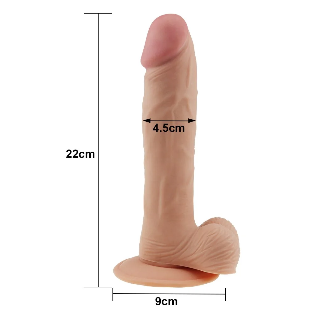 Realistické dildo The Ultra Soft Dude 9 palcov – Obrázok 4