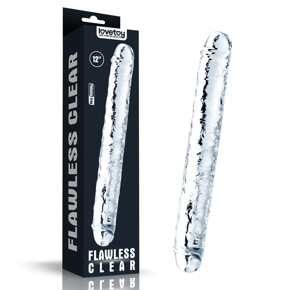Obojstranné dildo Flawless Clear Double Dildo 12''