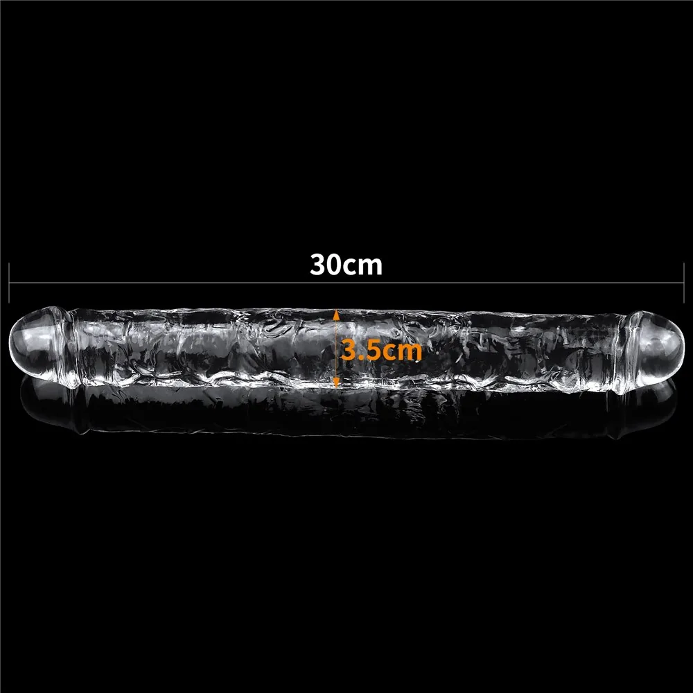 Obojstranné dildo Flawless Clear Double Dildo 12'' – Obrázok 7