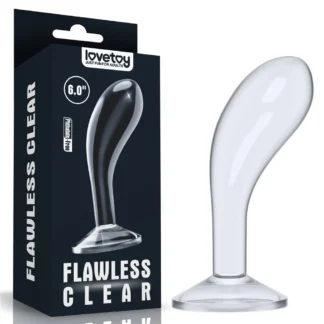 Analný kolík Flawless Clear na prostatu 6.0''
