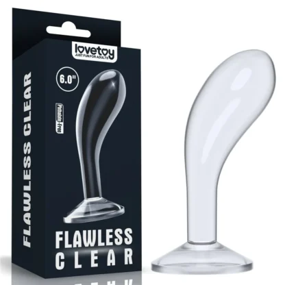 Analný kolík Flawless Clear na prostatu 6.0''