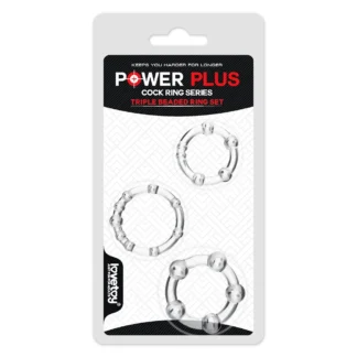 Erekčné krúžky Power Plus Triple Beaded Ring Set