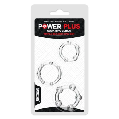 Erekčné krúžky Power Plus Triple Beaded Ring Set