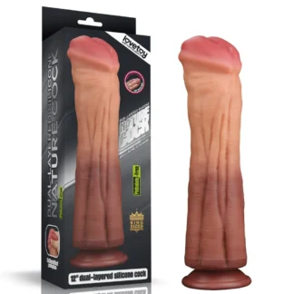 Dildo 12'' Dual Layered Platinum Silicone