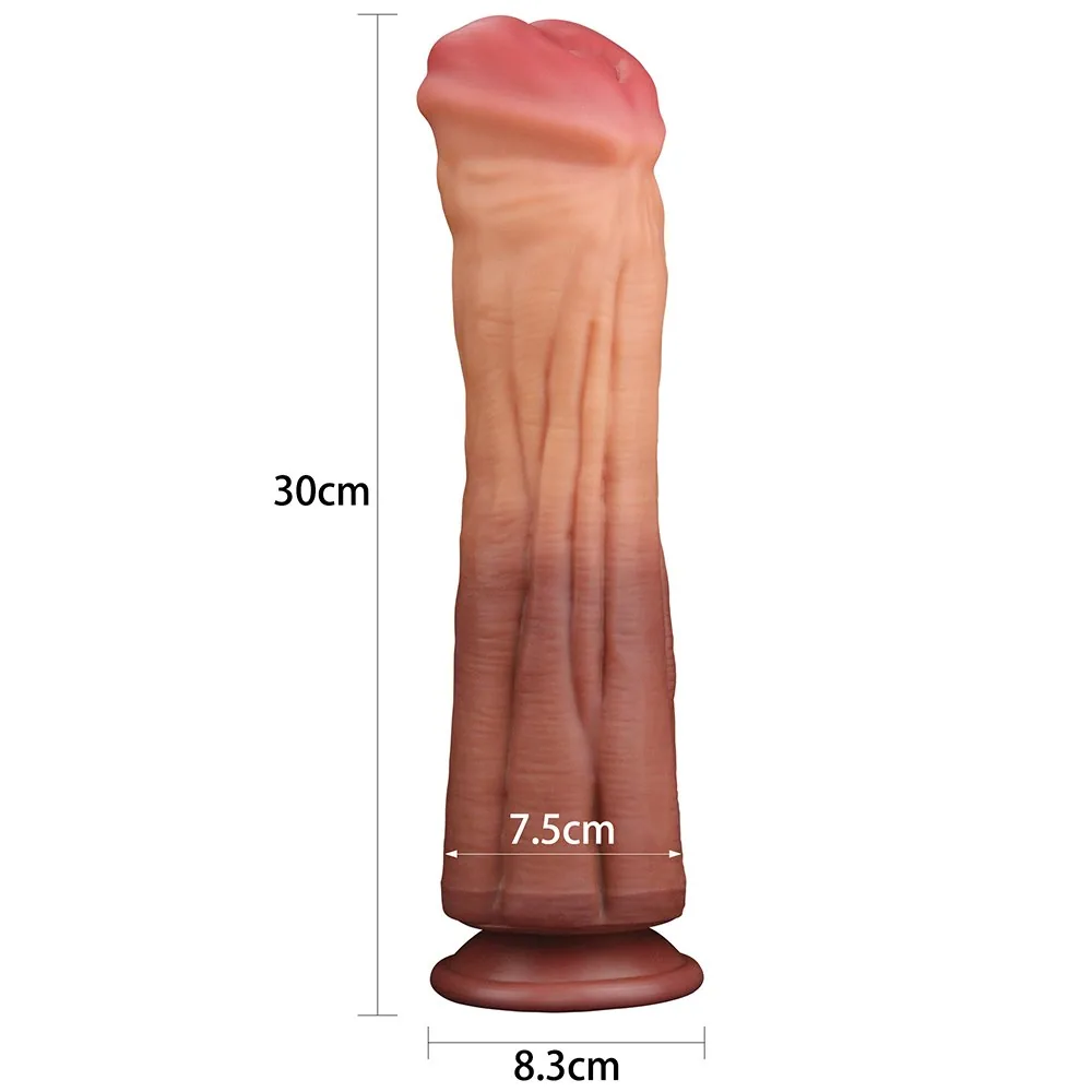Dildo 12'' Dual Layered Platinum Silicone – Obrázok 8
