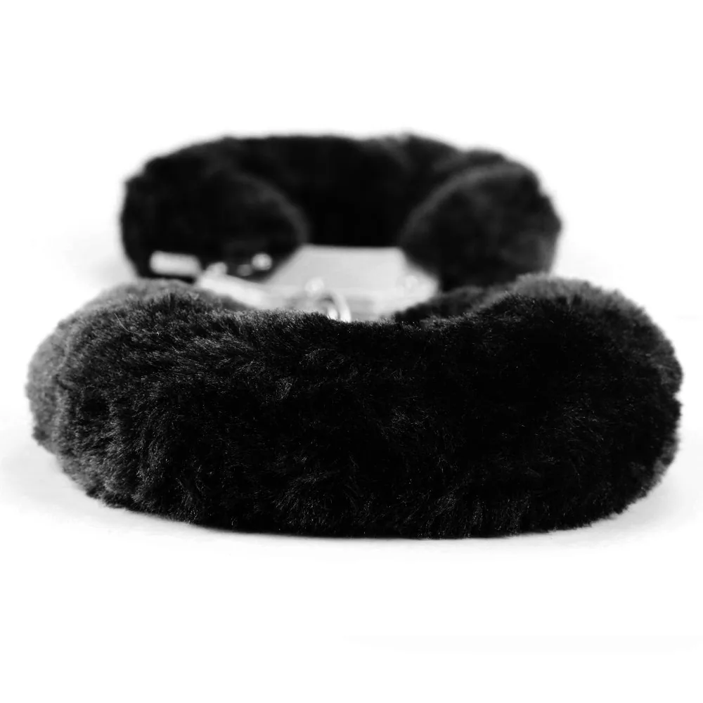 Putá Fluffy Hand Cuffs – čierne – Obrázok 4