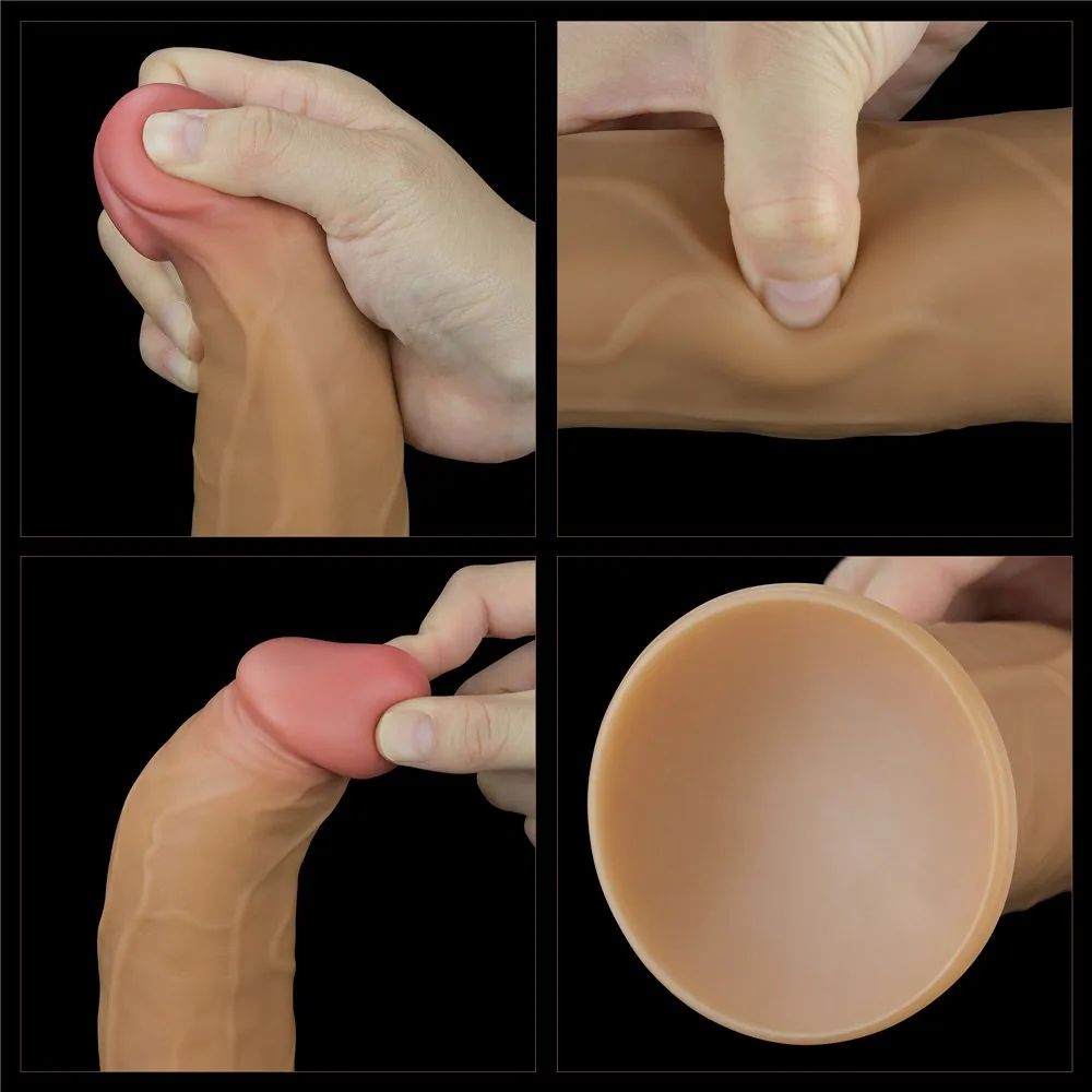 Vibrátor Lovetoy Dual Layered Platinum Silicone Rotator 9" – Obrázok 22