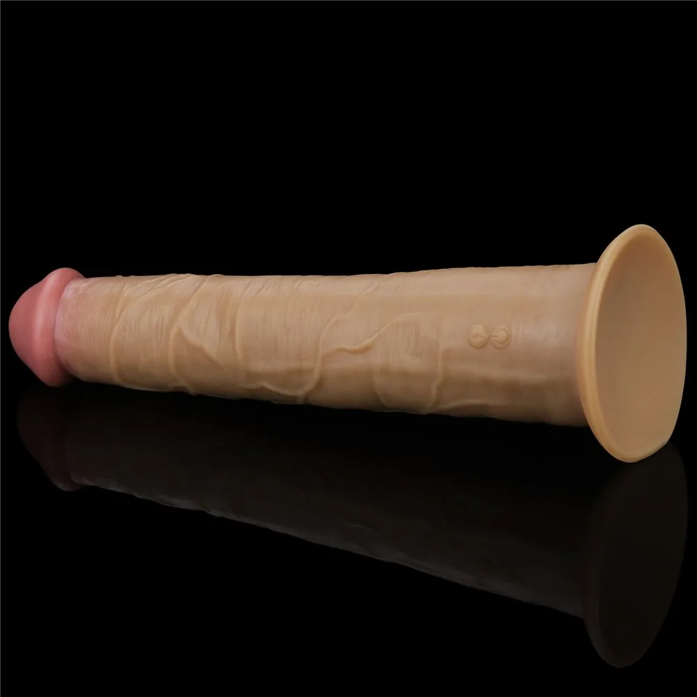Vibrátor Lovetoy Dual Layered Platinum Silicone Rotator 10" – Obrázok 7