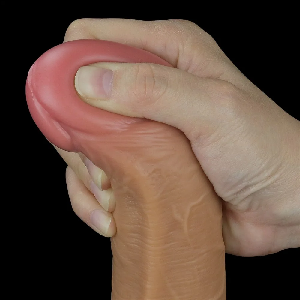 Vibrátor Lovetoy Dual Layered Platinum Silicone Rotator 10" – Obrázok 9