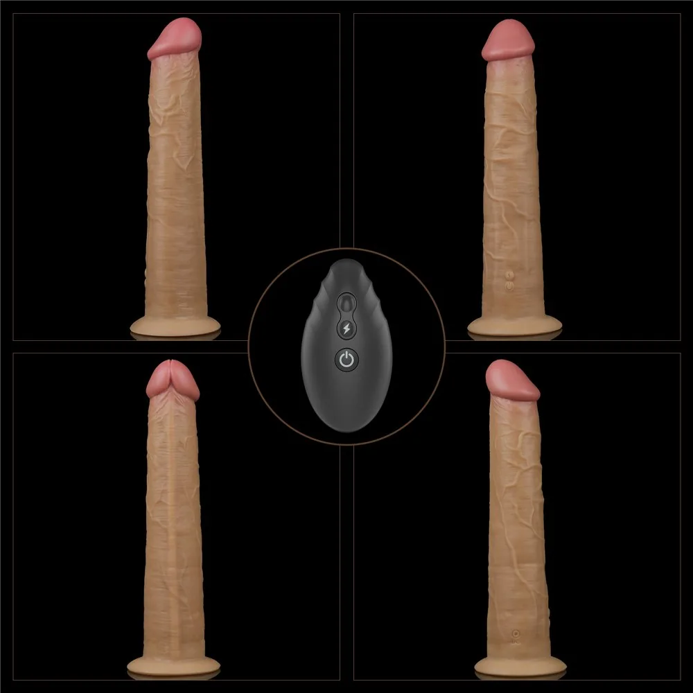 Vibrátor Lovetoy Dual Layered Platinum Silicone Rotator 10" – Obrázok 19