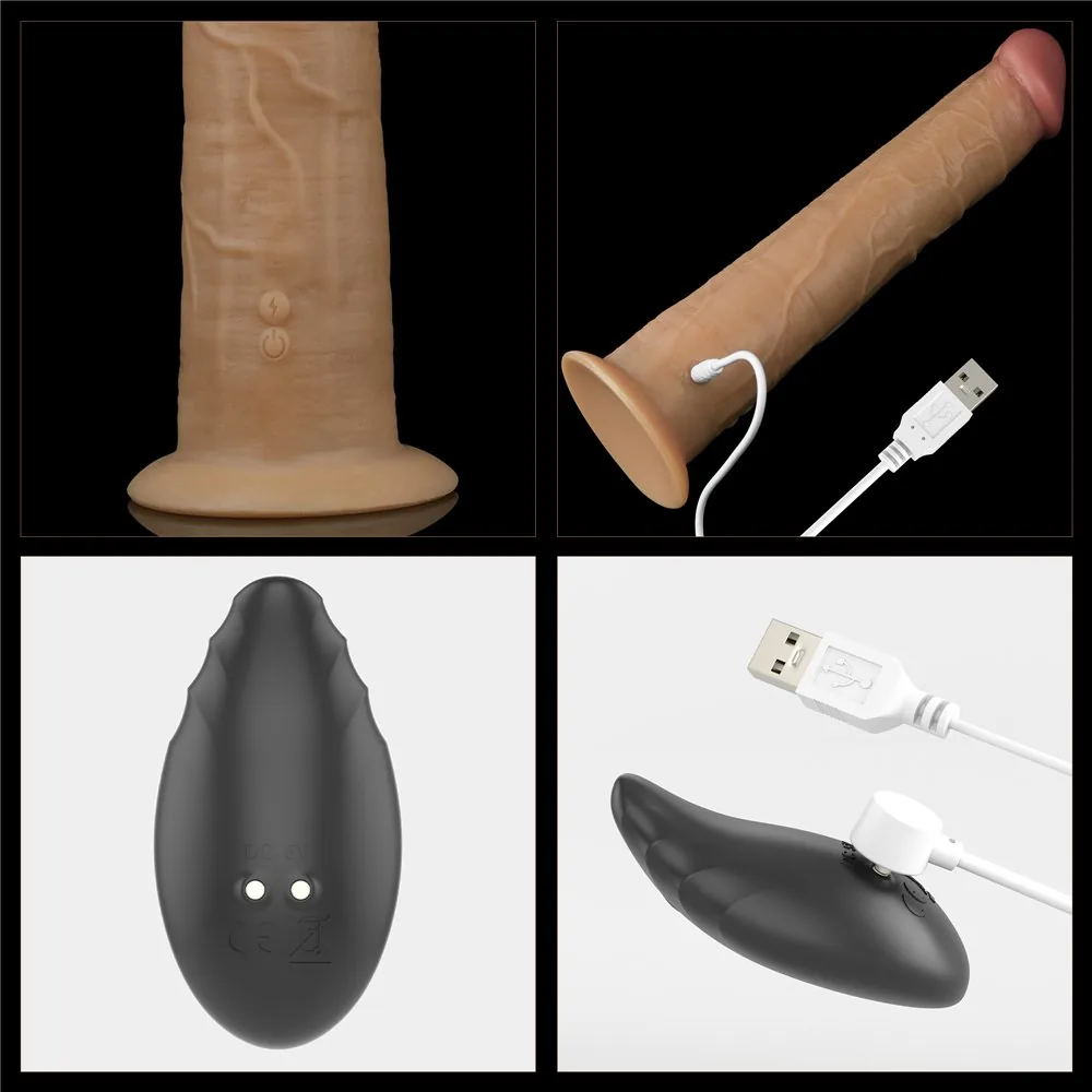 Vibrátor Lovetoy Dual Layered Platinum Silicone Rotator 10" – Obrázok 21