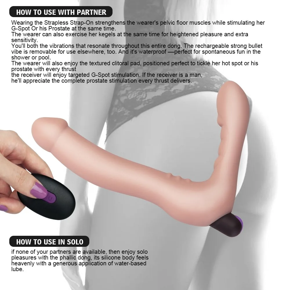 Strapon bez postroja Ijoy Rechargeable Strapless Strap-on – Obrázok 9