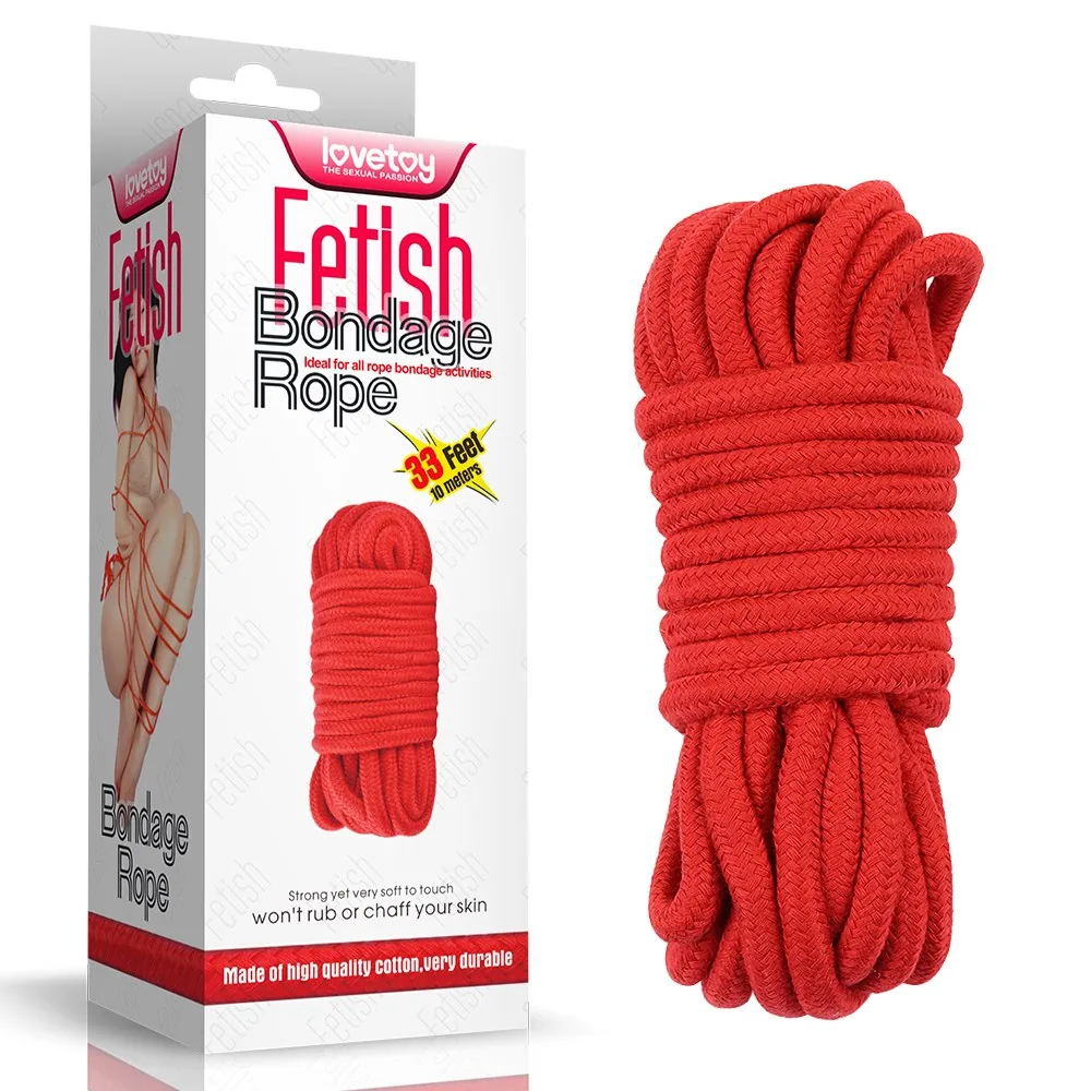 Bondážne lano Fetish 10 m červené