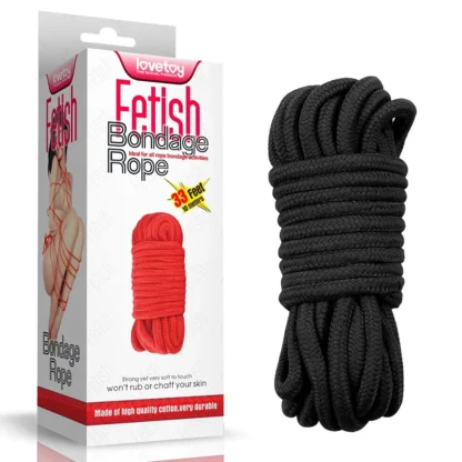 Bondážne lano Fetish 10 m čierne
