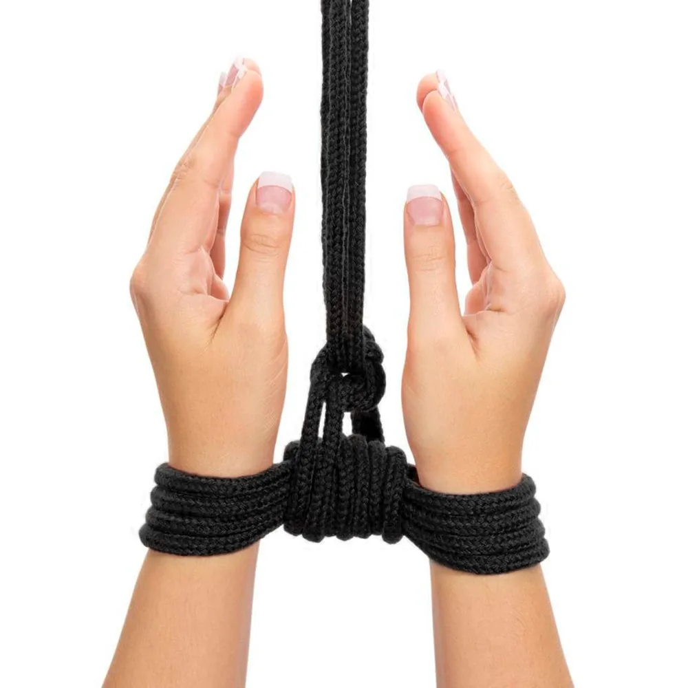 Bondážne lano Fetish 10 m čierne – Obrázok 5