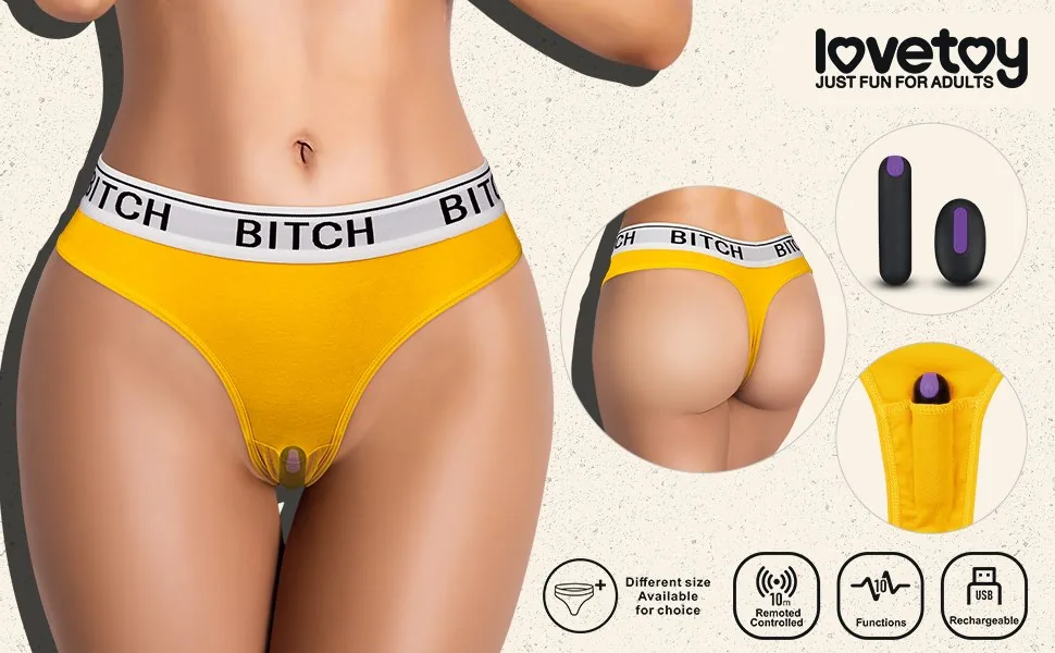 Vibračné tangá Bitch (obvod pása 71–81 cm) – Obrázok 20