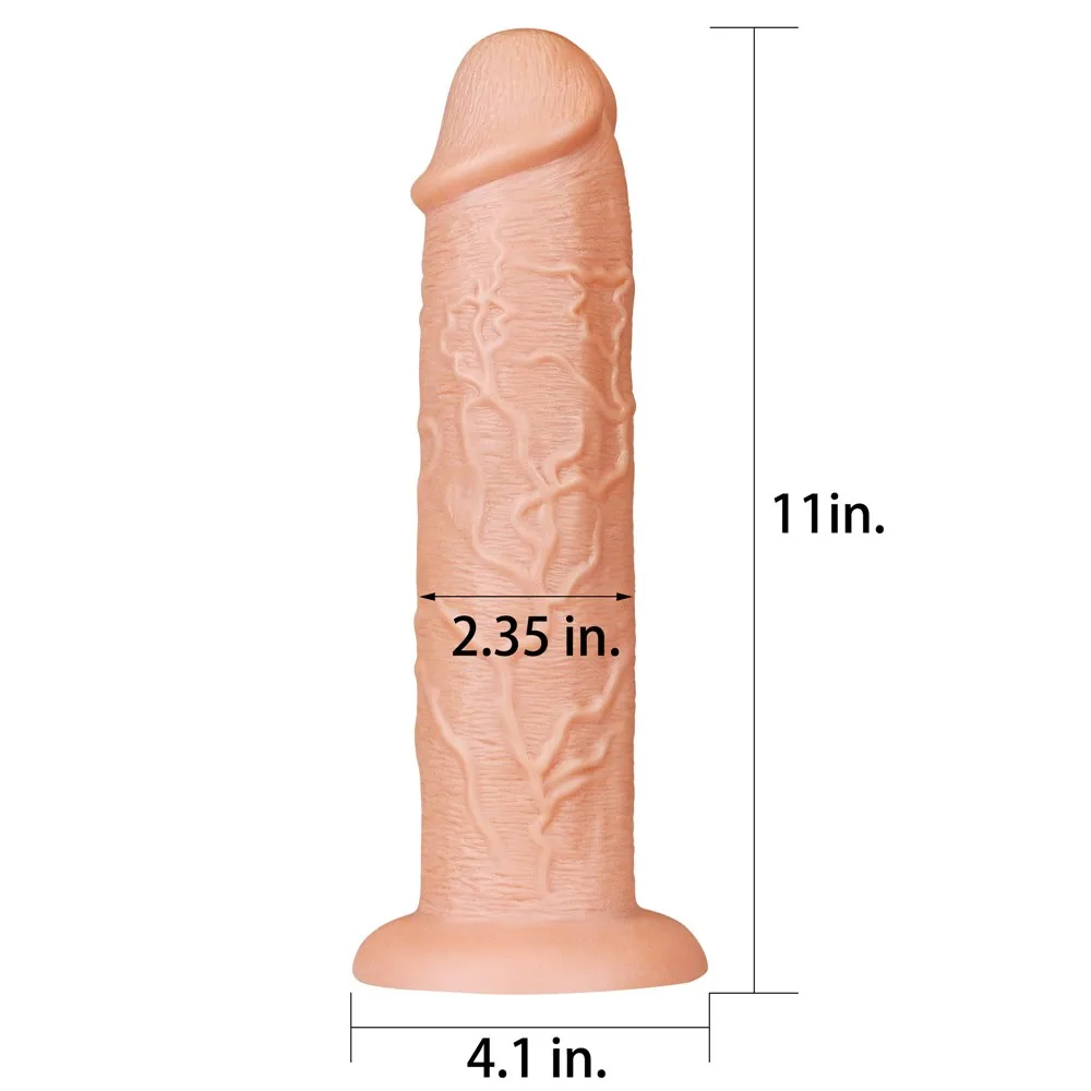 Realistické dlhé dildo 11" – Obrázok 8