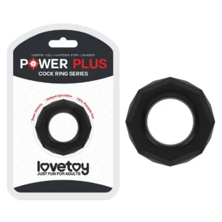 Erekčný krúžok Power Plus, čierny