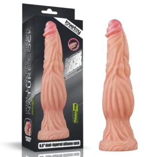 Dvojvrstvové silikónové dildo Platinum 9,5", telové