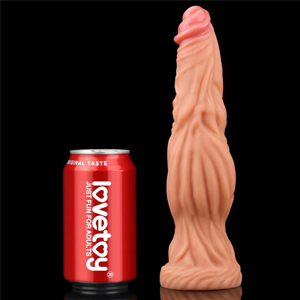 Dvojvrstvové silikónové dildo Platinum 9,5", telové – Obrázok 10