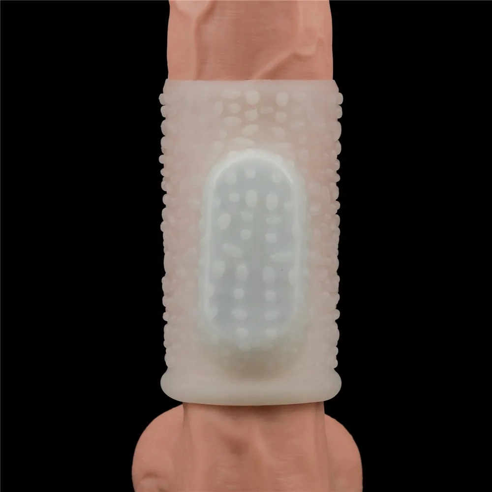 Vibračný návlek Knights Ring Drip (biely) – Obrázok 3