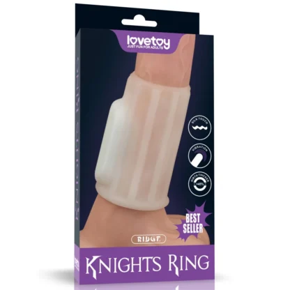 Vibračný návlek Knights Ring Ridge (biely)