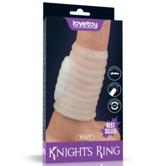 Vibračný návlek Knights Ring Wave (biely)