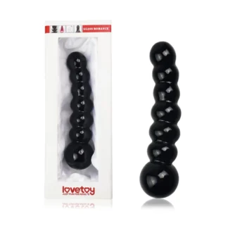 Sklenené dildo Glass Romance 6,8" (čierne)