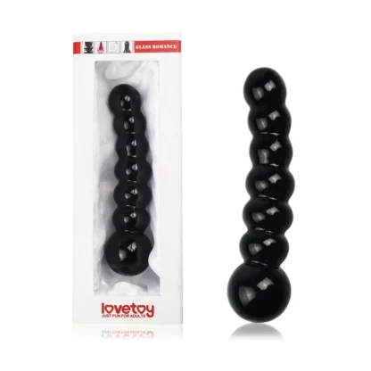 Sklenené dildo Glass Romance 6,8" (čierne)