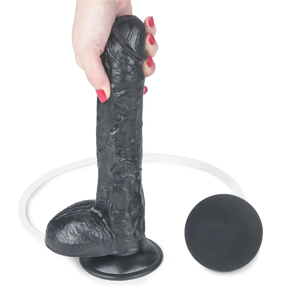 Striekajúce dildo Squirt Extreme 10" (čierne) – Obrázok 3