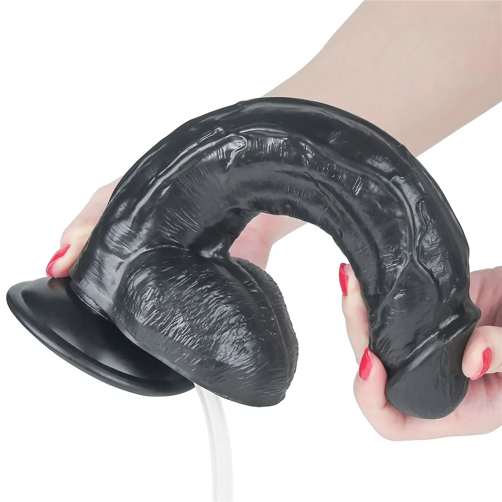 Striekajúce dildo Squirt Extreme 10" (čierne) – Obrázok 5