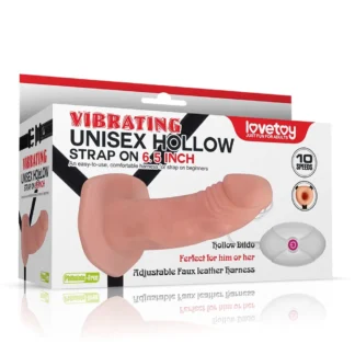Vibračný dutý strap-on unisex