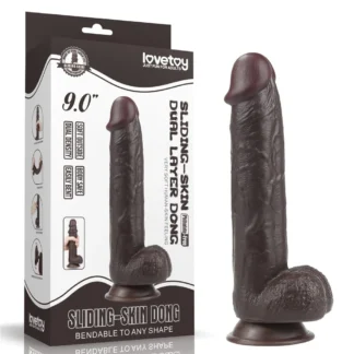 Dvojvrstvové dildo Sliding Skin 9"