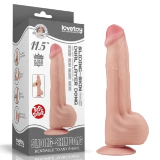 Dvojvrstvové dildo King Size Sliding Skin 11,5"