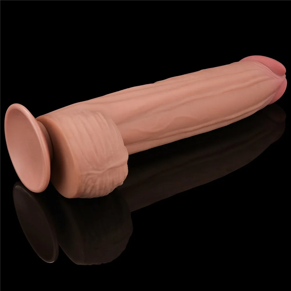 Dvojvrstvové dildo King Size Sliding Skin 12" – Obrázok 4